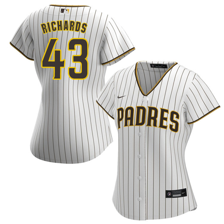 Nike Women #43 Garrett Richards San Diego Padres Baseball Jersey Sale-White